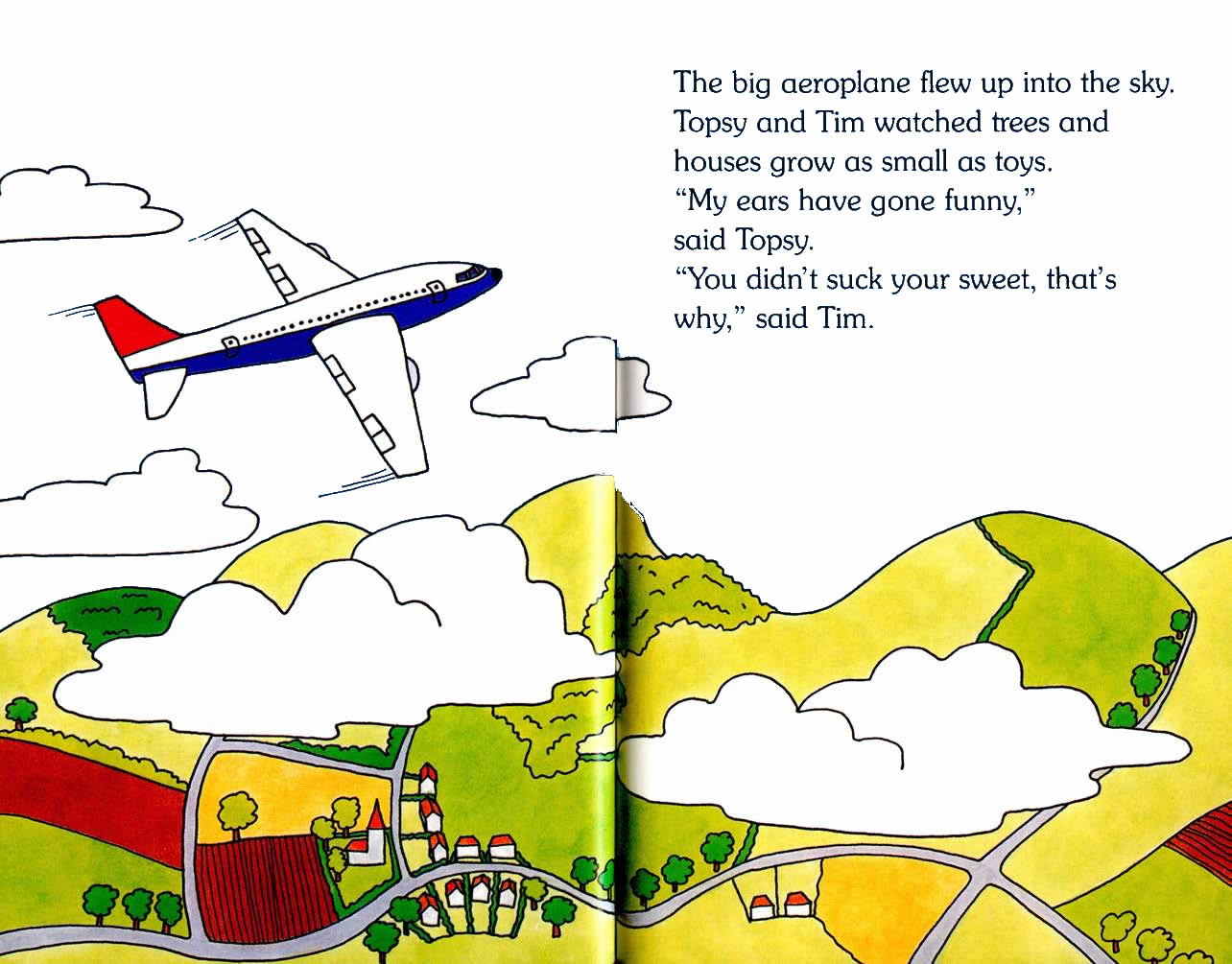 Ladybird - Topsy Tim Books - Go On An Aeroplane (09),绘本,绘本故事,绘本阅读,故事书,童书,图画书,课外阅读